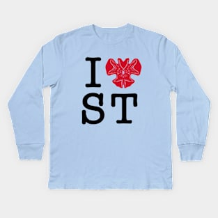 I LOVE STRANGER THINGS Kids Long Sleeve T-Shirt